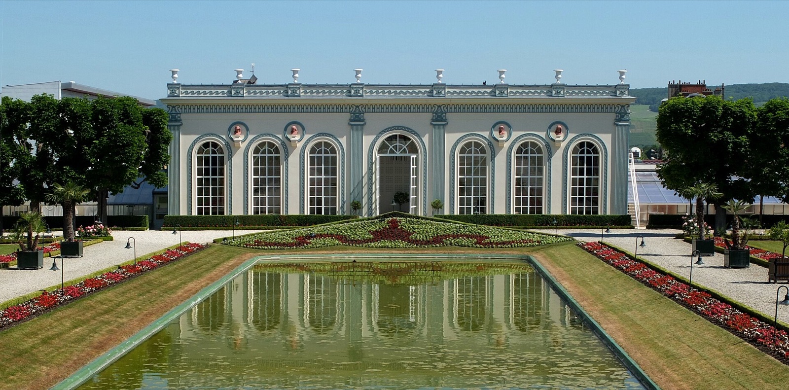 De Orangerie en tuin van Moët & Chandon in Épernay